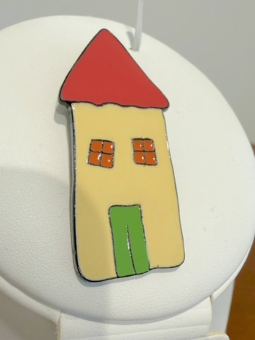 House Enamel Brooch Pin